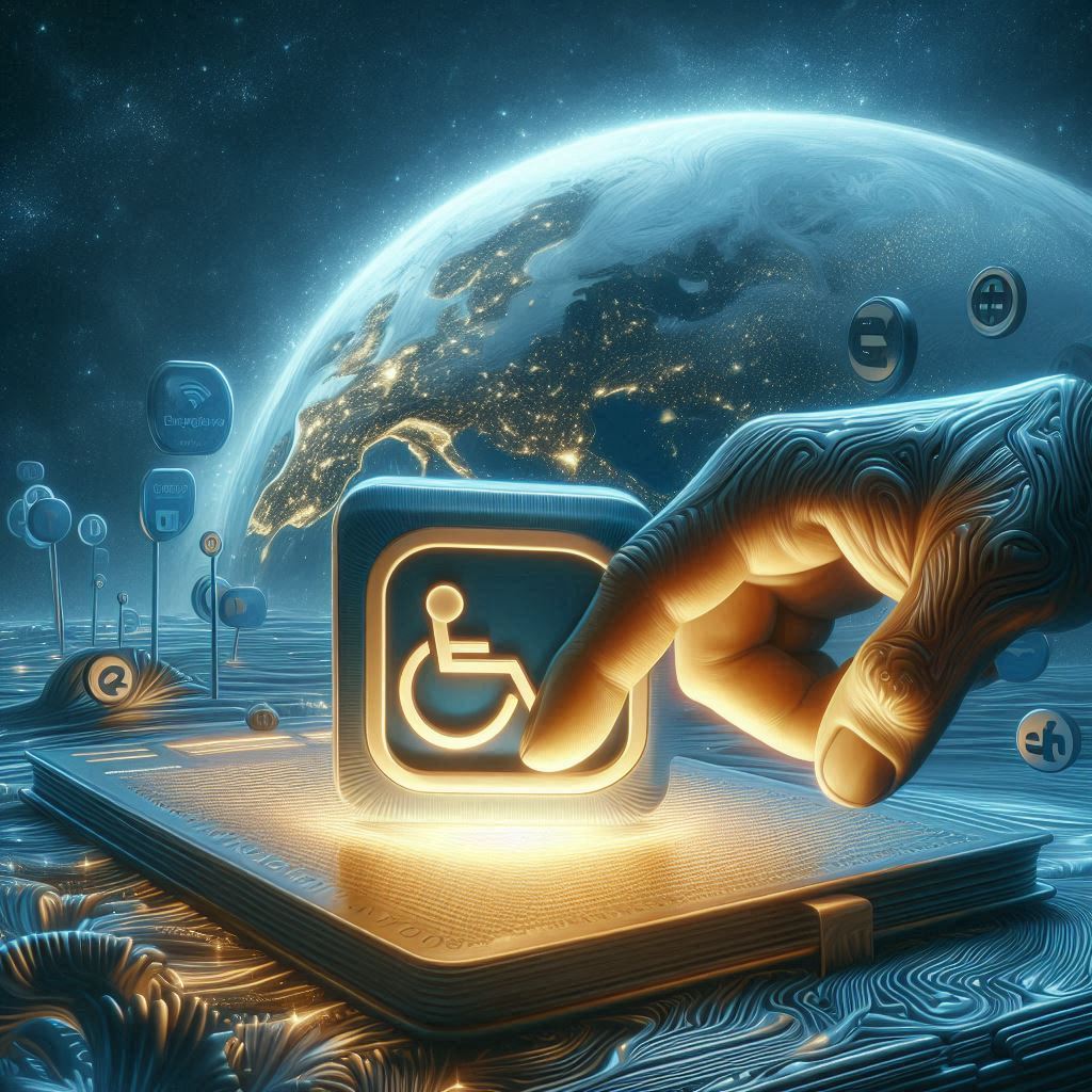 Una imagen hiperrrealista que transmita la idea del siguiente extracto: "En esta edición semanal de blogmarks, recopilamos los enlaces más valiosos del mundo WordPress, con especial atención a la Ley Europea de Accesibilidad. Encuentra guías, herramientas y lecturas recomendadas para mejorar la inclusión y el cumplimiento legal en tus proyectos digitales."