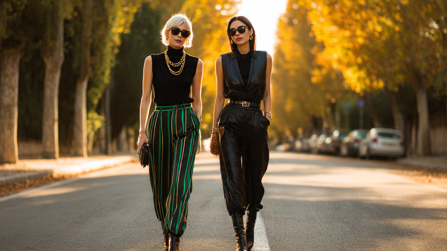 Dos mujeres paseando por la ciudad.
